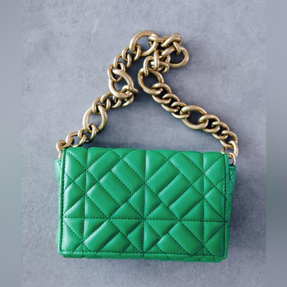 ZARA QUILTED CHAIN STRAP SHOULDER BAG